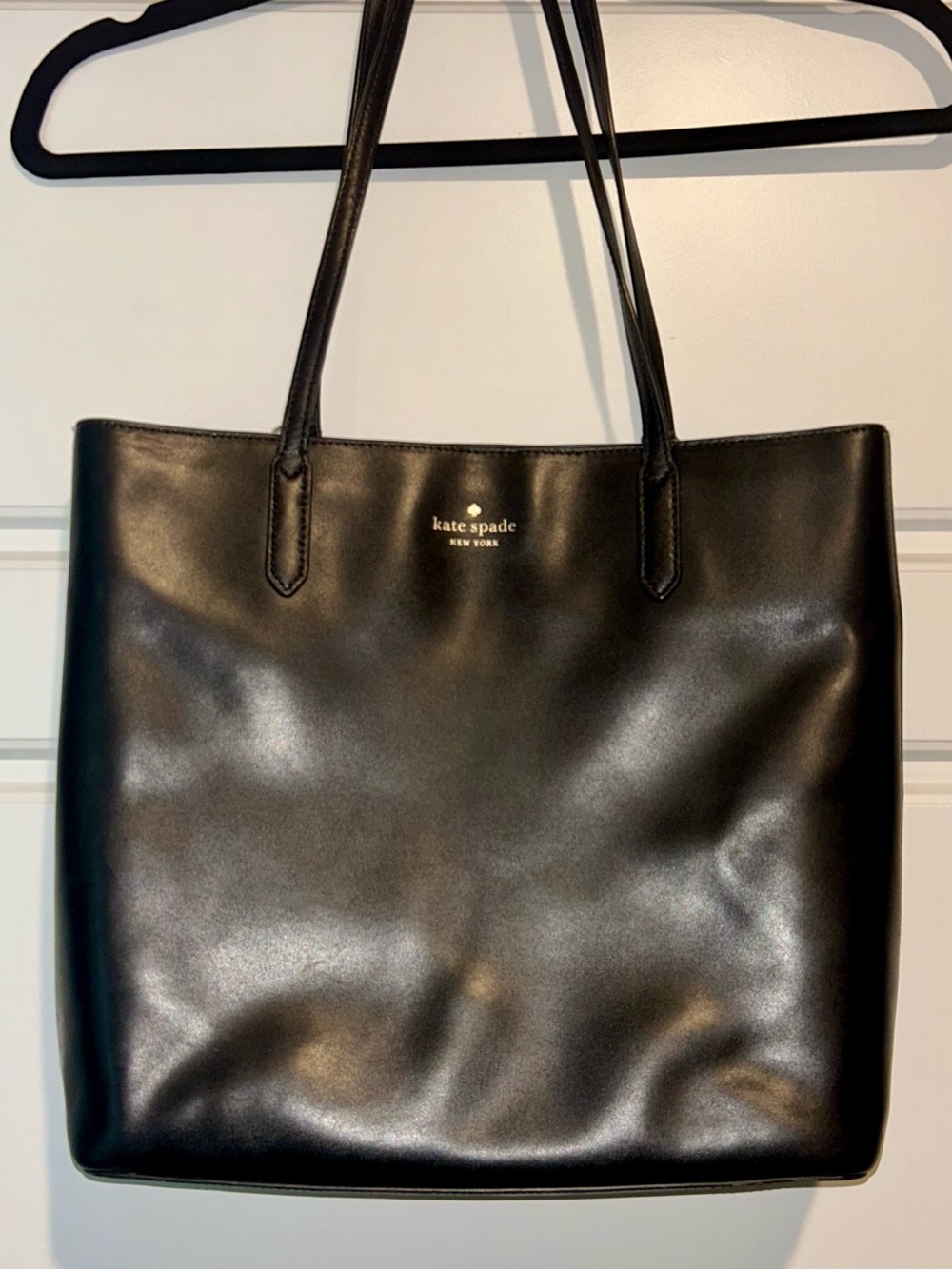 kate spade Black Leather Shoulder Tote